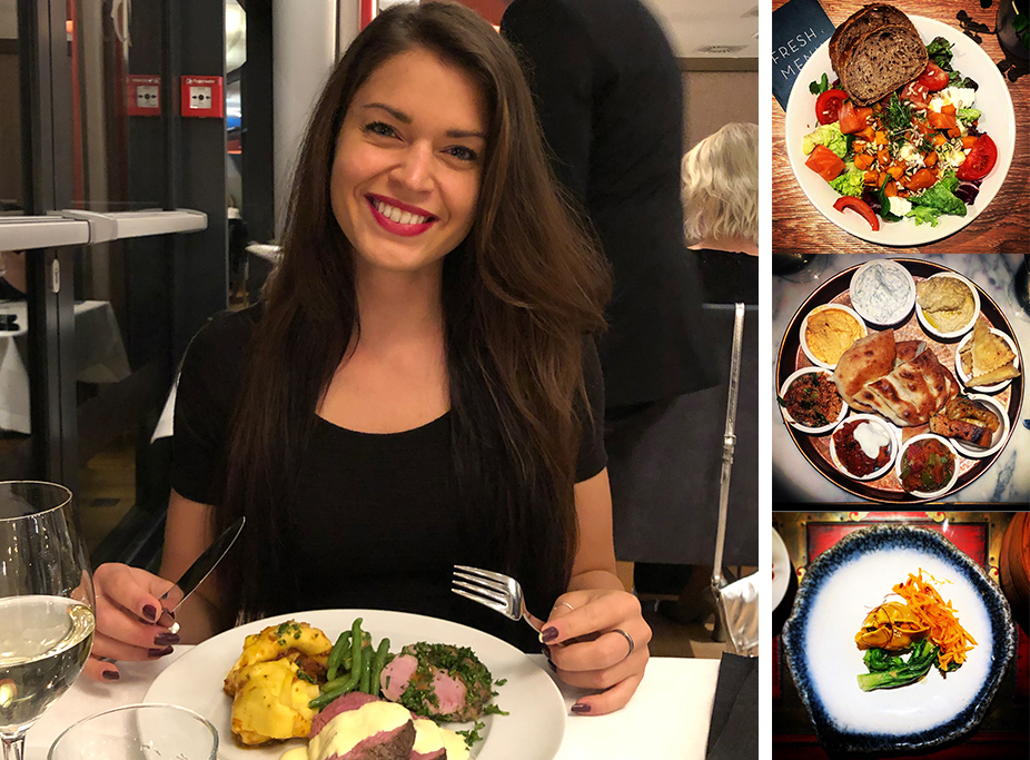 Tanja Knittel beim Essen in einem Restaurant in Dortmund